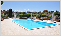 Piscina con bordo in pietra 